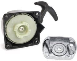SnelShoppen - Recoil Pull Start voor Grasmaaier, Bosmaaier, Snoeischaar - Hoogwaardige PA6 Nylon & Aluminium - Zwart - 80mm Breed, 35mm Diep