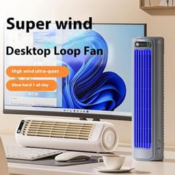 Originele draadloze wandventilator met 3 snelheden | Stil en draagbaar | geschikt voor wandmontage, ideaal voor keuken | slaapkamer en kantoor | grijs — thumbnail 3
