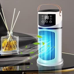 Mini Aircooler 600 ml met 9 Standen – USB Luchtkoeler met Bevochtiging, Verneveling en LED-Verlichting — thumbnail 3
