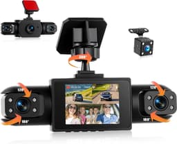SnelShoppen - 4-Kanaals Auto Dashcam 360°, 1080p Full HD, Infrarood Nachtzicht, Loopopname, Parkeerassistentie, Expositiecorrectie — thumbnail 1