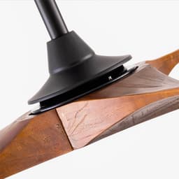 MODENUIT Plafondventilator – 52 Inch – 3 Houten Bladen – Metaal en Hout – Zwart en Donker Walnoot – Met Afstandsbediening — thumbnail 5