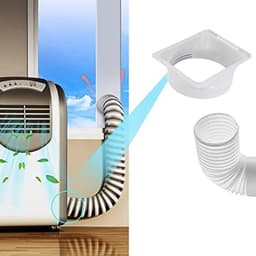 Draagbare airconditioner uitlaatslangkoppeling - vierkante naar ronde adapter, eenvoudige installatie, laag geluidsniveau, ABS-materiaal — thumbnail 4