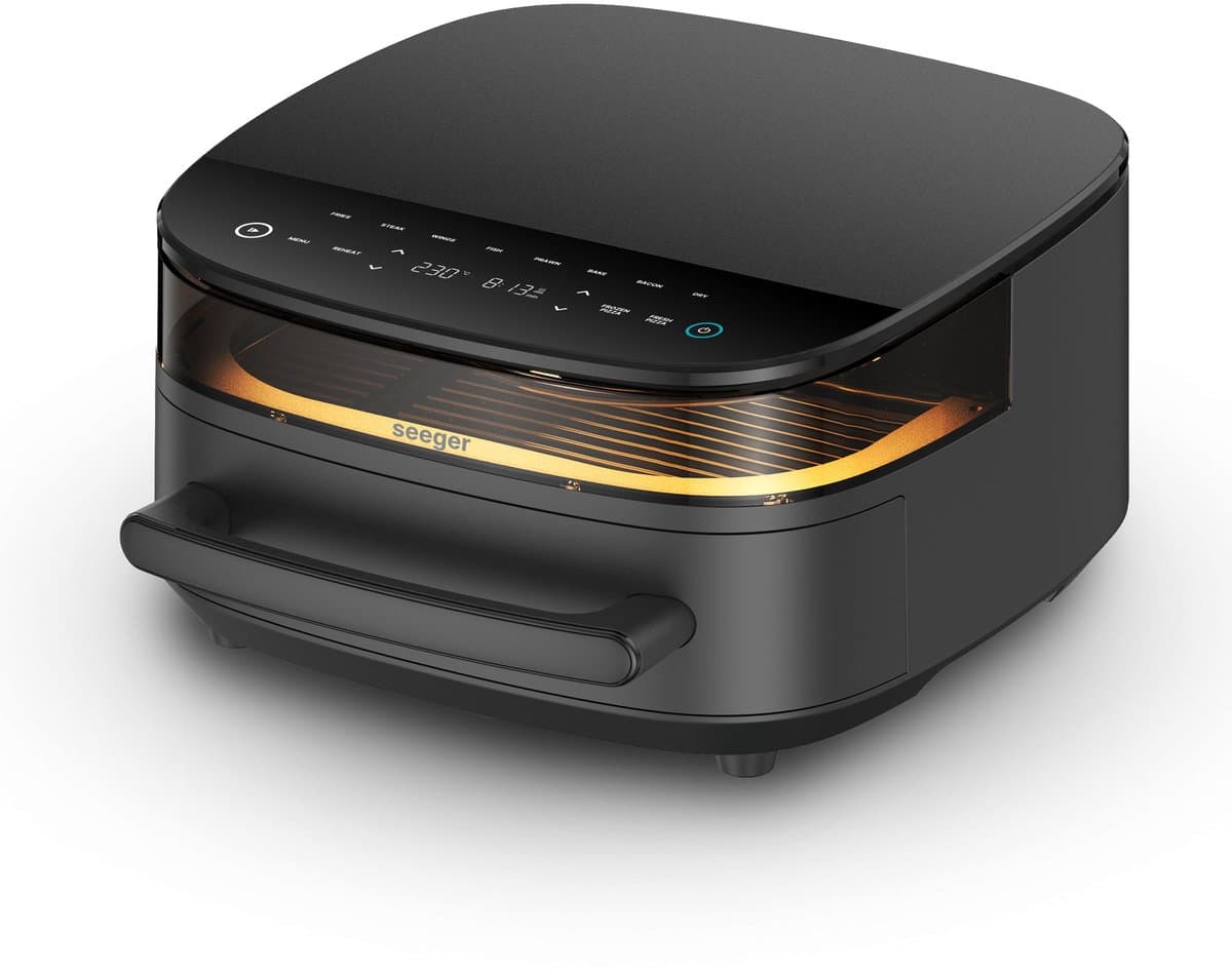 Seeger SpaceFry Airfryer XXL - 6L - Pizza tot 28 cm - 11 Programma's - PFAS-vrij - Voor 6 Personen - Kijkvenster - 80-230 °C — afbeelding 1