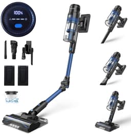 MYBOT S8 Ultra - Steelstofzuiger met Dweilfunctie - 430W - 30Kpa - 3 Zuigniveaus - Vacuum Cleaner - Steelstofzuiger Draadloos - 2 Accu's - Zonder Zak - Op Accu — thumbnail 1