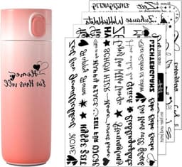Set van 8 rub-on stickers met spreuken op transferfolie voor het decoreren van kaarsen en meubels, ideaal als creatieve vakantiegeschenken — thumbnail 1