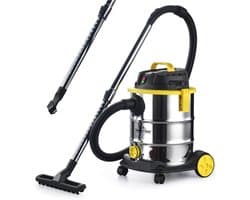Swiss Haus® WDVC30 Nat & Droog Stofzuiger - 30L - 1200W Nat- en Droogzuiger - RVS Ketel - HEPA Filtersysteem - Blowerfunctie - Waterafvoer - Industriële Bouwstofzuiger voor Garage, Werkplaats & Auto - Lugano Collection