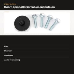 Spindel Vervangend Onderdeel - Deck Blade Spindel - Grasmaaier Accessoire - Scherpe Snede - Duurzaam Materiaal — thumbnail 3