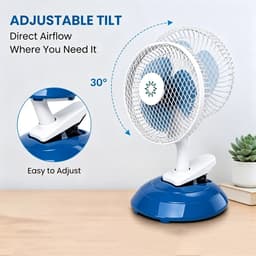 Wentinkmo Tafelventilator - Draagbare ventilator - Stille werking zonder lawaai - laag energieverbruik — thumbnail 4