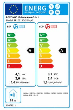 Krachtige Mobiele Airco - 4 in 1 Airco - 12000BTU - Airconditioning - Ventilatoren - Wit — thumbnail 2