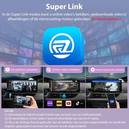 Wireless Carplay & Android Auto met Dash Cam - 10,26" HD IPS Touch Car Play-scherm voor auto, 4K-voor- en 1080P-achtercamera, loop-opname, Bluetooth-audio, Mirror Link, GPS, Siri — thumbnail 3