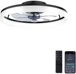 LNMsolutions® Ventilator Plafond - Ventilator - Ventilator Staand Afstandsbediening - Zwart - 50cm x 50cm x 15cm — thumbnail 1