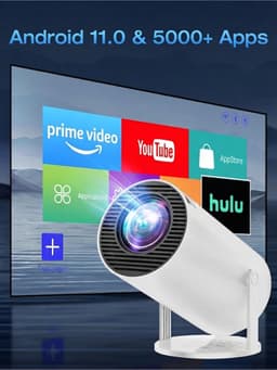 Lìon® Mini Beamer - Beamer - Projector - Wit - 10cm x 10cm x 15cm — thumbnail 2