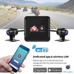 Motorfiets Rijdende Recorder Zonder Scherm Volledig Lichaam Waterdichte Dubbele 1080P Voor En Achter Met GPS Motorfiets Sport Anti-Collision Camera DVR Nachtzicht G Sensor Loop Opname — thumbnail 3
