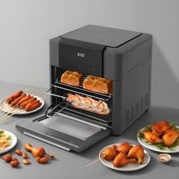 Elektrische heteluchtoven - Mini oven Airfryer - Gezond koken - 12 liter capaciteit - 33 x 333 x 36 cm — thumbnail 2