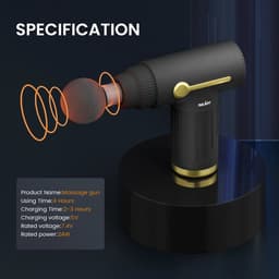 SEJOY Massage Gun - Professioneel Massage Apparaat - Massageapparaat Massagegun - Massage Pistool - 10 versnellingen - massage en ontspanning - Zwart — thumbnail 2