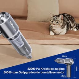Draadloze Handstofzuiger 22000Pa - Krachtige Autostofzuiger met Blaasfunctie - 6000mAh Accu - Lichtgewicht Mini Stofzuiger — thumbnail 2