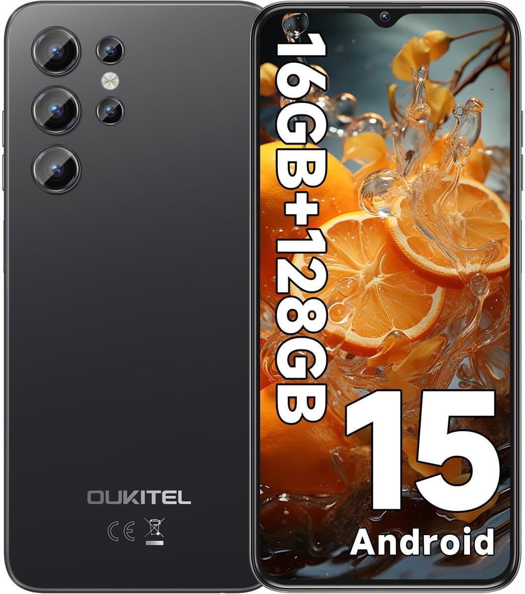 OUKITEL C1 smartphone – 6,52 inch – Android 15, 16GB RAM, 128GB opslag, 5150mAh batterij — afbeelding 1