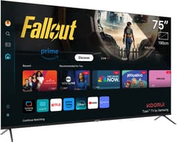 Koorui Tizen by Samsung Smart TV - QLED 4K Ultra HD - 75 inch/191 cm - Voice Controle - Streaming apps – AirPlay – Hotelmodus - HDMI x3, USB x2, CI+ - Tripple Tuner DVB-T/T2/S/S2/C - Frameless Design - Geassembleerd in Nederland - K75D5UQ-T8 — thumbnail 3