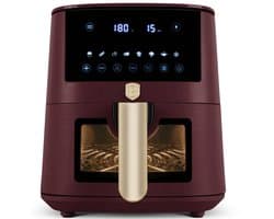 BerlingerHaus Airfryer XL Mat Bordeaux - met Kijkvenster - 5 Liter - 1400W
