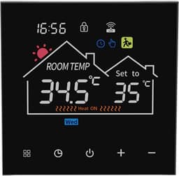 Slimme Thermostaat - Verwarming Thermostaat - Energie Besparen - Afstandsbediening via Smartphone - 10 x 10 x 6 cm - Zwart — thumbnail 4