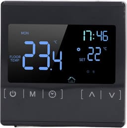 Digitale Thermostaat - Slimme Regelaar - Verwarming Instellen - App Bediening - AC85-250V - Zwart — thumbnail 1