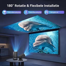 NIVA® Mini Beamer - Draagbare Projector - 4K-Miniprojector - Zwart - 18cm x 15cm x 14cm — thumbnail 5