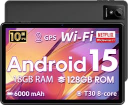 Tablet 10 Inch – Android 15 – 18GB RAM – 128GB Opslag – Octa-Core – 6000mAh – WiFi 5 — thumbnail 1