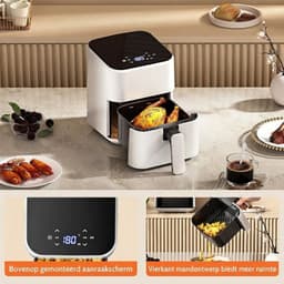 SP® Airfryer - Heteluchtfriteuse - Digitaal display - Wit - 26cm x 21cm x 28cm — thumbnail 4