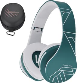 PowerLocus P2 - Draadloze Over-Ear Koptelefoon Inklapbaar - Bluetooth Hoofdtelefoon - Met microfoon – Headphone - Micro SD mode – Incl. Carry Case – Blauw — thumbnail 1