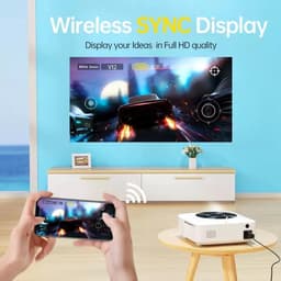 AFINTEK X01 Native Full HD Beamer - 1080p Mini Projector - 6500 Lumen - WiFi & Miracast - 4D Keystone - HDMI/USB - Projectie op Plafond & Wand - Wit — thumbnail 2
