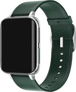 DrPhone CurvX - 3D Pixel Scherm - Smartwatch 44mm - 1.78 Inch 420*485 - ECG Fitness Tracker Hartslag - Leder Groen — thumbnail 1