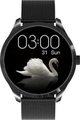 Belesy® Q9 Pro - Smartwatch Dames – Smartwatch Heren - Horloge - 1.28 inch - Kleurenscherm - Stappenteller - Bloeddruk - Hartslag - 75+ Wijzerplaten – Sporten – Staal - Zwart - Kerstcadeau — thumbnail 4