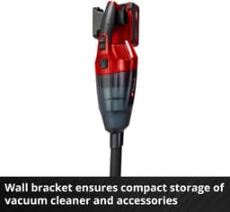 Kruimeldief TE-VC 18 Li-Solo Power X-Change Li-Ion 18 V - 540 ml stofafzuiging - 3 sproeiers - verlengstuk - muurbeugel - Zwart — thumbnail 5