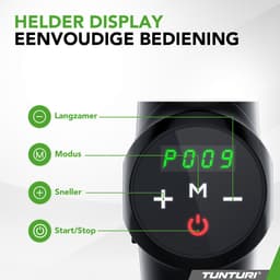 Tunturi MG50 Massage Gun - Incl. Opzetstukken en koffer - Oplaadbaar massage apparaat - Massage pistool - Kleur: zwart — thumbnail 4