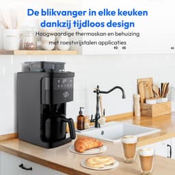 Equivera Koffiezetapparaat Met Thermoskan - Koffiezet - Koffiezetapparaat - Koffiezet Apparaat - Must Have Voor In Uw Keuken — thumbnail 4