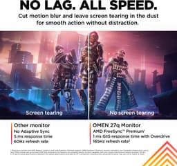HP OMEN 27q - QHD Gaming Monitor - 165hz - 27 inch — thumbnail 3