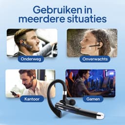 Techard Draadloze Headset Met Microfoon Bluetooth Headset Draadloos Met Noise Canceling Handsfree Bellen Met Bluetooth 5.3 - 2026 Model — thumbnail 5