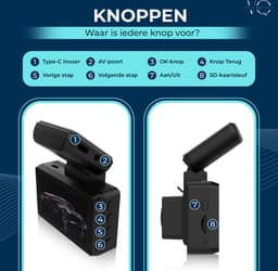 Vital Quality's XC005 Dual Dashcam Voor Auto - 4K Full HD - Met APP & GPS — thumbnail 4