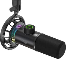 FIFINE K658 - Gaming Microfoon Dynamische - Podcast Streaming PC PS4 PS5 - USB RGB - Zwart — thumbnail 1