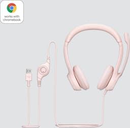 Logitech-headset H390 roze 981-001281 — thumbnail 2