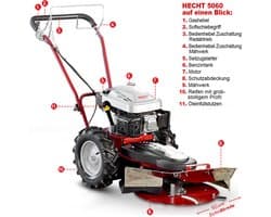 Hecht 5060 hooggrasmaaier en ruwterreinmaaier - met messen - 60 cm werkbreedte