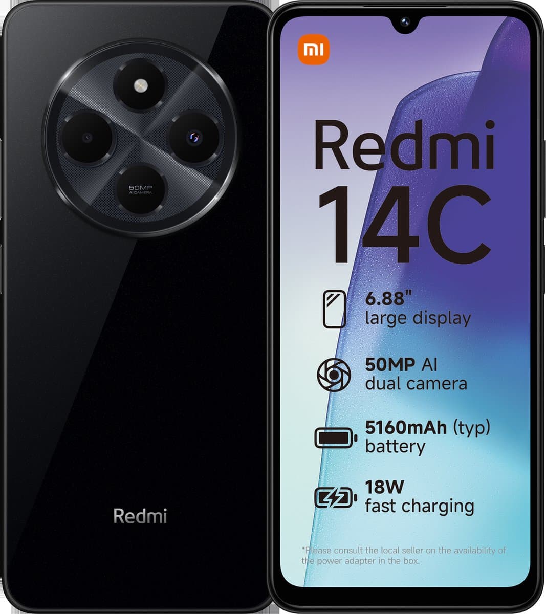Xiaomi Redmi 14C - 8GB - 256GB - Midnight Zwart — afbeelding 1