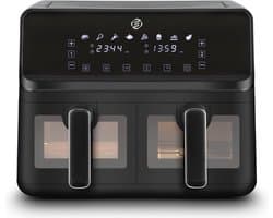 Equivera Dubbele Airfryer - Dubbele Mand - Dual Cook - Heteluchtfriteuse - Verschillende Programma's - Dual Zone - Mega