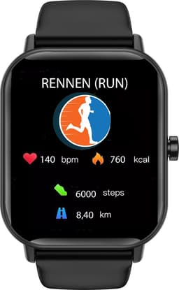 Fitgreat Grand 7 - Smartwatch - Smartwatch Dames - Heren& Kinderen- 2026 Model - Zwart — thumbnail 2