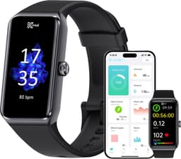 Kiraal Venture Active - AMOLED Activity Tracker - Stappenteller - Hartslagmeter - Bloeddrukmeter - Smartwatch - Waterdicht - Heren - Dames - Nederlandse Handleiding - Zwart — thumbnail 3