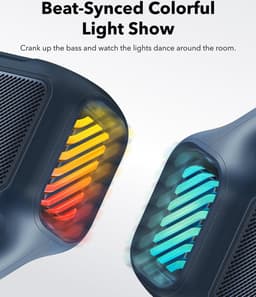 soundcore Boom 2 Outdoor Speaker, 80W, Subwoofer, BassUp 2.0, 24H Playtime, IPX7 Waterproof, Floatable, RGB Lights, USB-C, Custom EQ, Bluetooth 5.3, Portable For Outdoors, Camping, Beach, and Backyard-Blauw — thumbnail 3