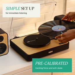 House of Marley Revolution Bluetooth Platenspeler met Passieve Boekenplank Speakers - LP Speler - Auto-stop - Ingebouwde Stofkap - Audio Technica Element - Vinyl - Gemaakt van Duurzame Materialen — thumbnail 5
