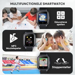 Rock&Rose 4G GPS Horloge Kind - Inclusief Simkaart - SOS Functie - Kinder Smartwatch - Kinderhorloge Meisje/Jongen Smartwatch - Smartwatch Kinderen - Zwart — thumbnail 2