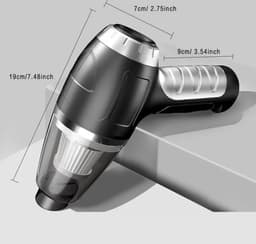 Bovista Kruimeldief - Handstofzuiger - Snoerloos - Draadloos - Auto Stofzuiger - Caravan - Best Verkocht - Car Vacuum Cleaner - Zilver - Blaas en Zuig — thumbnail 5