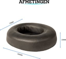 Somstyle Oorkussens Geschikt Voor JBL Live 650BTNC/ 660NC/ E65 BTNC & DUET NC – 2 Stuks – Eiwitleer – Zwart — thumbnail 4